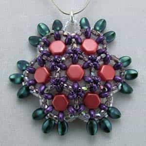 BeadSmith Digital Download Patterns - Honeycomb Pendant