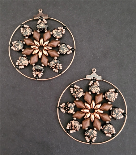 BeadSmith Digital Download Pattern - Hoop Star 2.0 Earrings