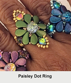 BeadSmith Digital Download Patterns - Paisley Dot Ring