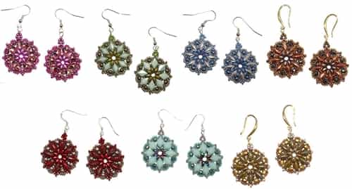 BeadSmith Digital Download Patterns - Primrose Earrings