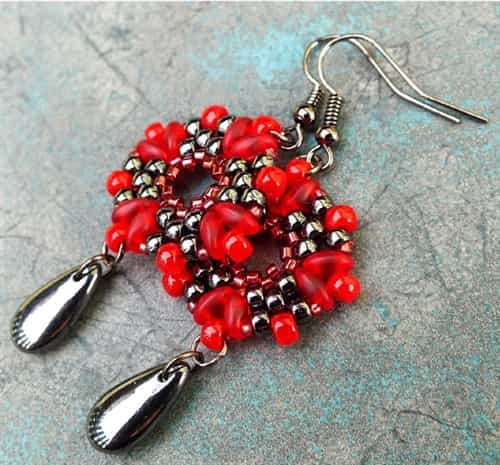 BeadSmith Digital Download Patterns - Rosetta Earrings