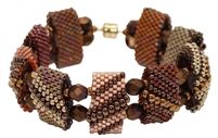 Red Panda Beads Originals Patterns - Marsala Monday CarrierDuo Bracelet
