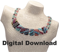 Red Panda Beads Originals Patterns - Netted Pearl CarrierDuo Necklace