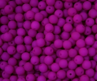 Dark Neon Druk Beads 4mm: DK-DNVP - Dark Neon Vivacious - 25 Beads