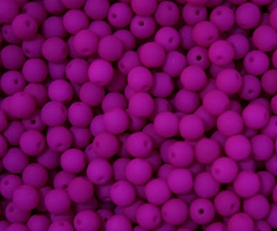 Dark Neon Druk Beads 4mm: DK-DNVP - Dark Neon Vivacious - 25 Beads