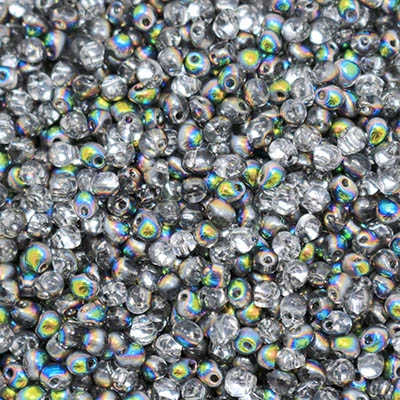 Miyuki Drop/Frings Seed Beads 3.4mm DP-55008 - Crystal Vitrail - 10 Grams