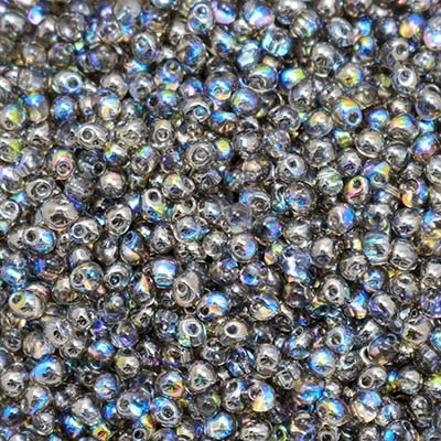 Miyuki Drop/Frings Seed Beads 3.4mm DP-55024 - Crystal Graphite Rainbow - 10 Grams