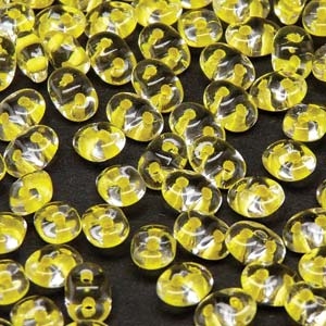 [ OR ] DU0500030-44886 - SuperDuo 2.5X5mm Crystal Yellow Lined - 8 Grams