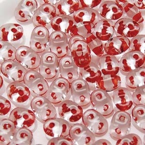 [ OR ] DU0500030-44893 - SuperDuo 2.5X5mm Crystal Red Lined - 8 Grams