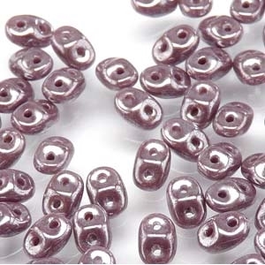 DU0523020-14400 - SuperDuo 2.5X5mm Opaque Violet White Luster - 8 Grams