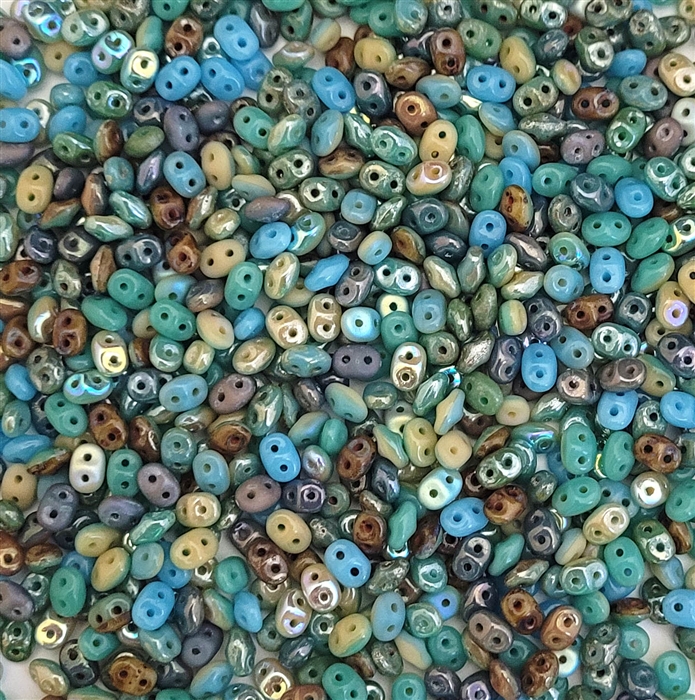 DU0563999 - SuperDuo 2.5X5mm  Turquoise Mix - 8 Grams