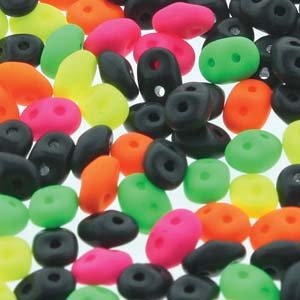 DU05MIX109 - SuperDuo 2.5x5mm Day Glow Brights - 8 Grams