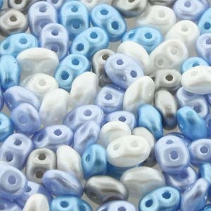 DU05MIX130 - SuperDUo 2.5x5mm Little Boy Blue - 8 Grams