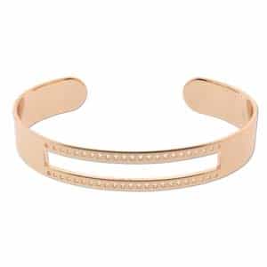 EC003RG - Rose Gold Plated Centerline Cuff - 5.5 inch Diameter