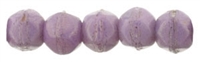 [ OR ] EC3-P14415 - Czech English Cut Round 3mm : Luster - Opaque Lilac - 25 pieces