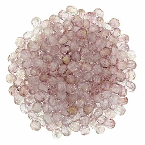 FP2-15495 - Firepolish 2mm : Luster - Transparent Topaz/Pink - 25 pieces