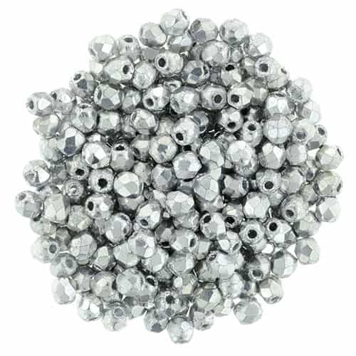 FP2-27000 - Firepolish 2mm : Silver - 25 pieces