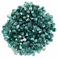 FP2-K5513 - Firepolish 2mm : Mirror - Teal - 25 pieces