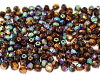 Firepolish 3mm : FP3-00030-98556  - Crystal Glittery Bronze - 25 Count