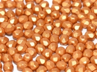 Firepolish 3mm : FP3-29421 - Alabaster Metallic Gold - 25 Count