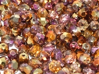 [ NEW ] Firepolish 3mm : FP3-98004 - Crystal Sunny Magic Embers - 25 Count