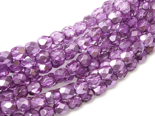 Firepolish 4mm: FP4-67275 - Crystal Purple Metallic Ice - 25 pieces