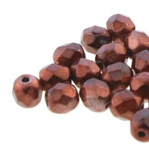 Firepolish 4mm: FP4-24201 - Metalust Burnt Copper - 25 pieces