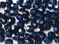 Firepolish 4mm : FP4-34629 - Heavy Metal Jet Dark Blue - 25 Count