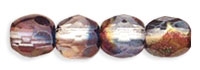 Firepolish 4mm : Luster - Amethyst/Blue/Crystal