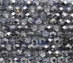 Firepolish 6mm: FP6-00030-98530 - Crystal SilverRainbow - 25 Bead Strand