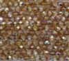 Firepolish 6mm: FP6-00030-98532 - Crystal Brown Rainbow - 25 Bead Strand