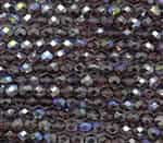 Firepolish 6mm: FP6-00030-98537 - Light Amethyst Graphite Rainbow - 25 Bead Strand