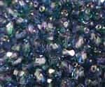 Firepolish 6mm : FP6-G3830 - Coated - Light Tanzanite/Teal - 25 pieces