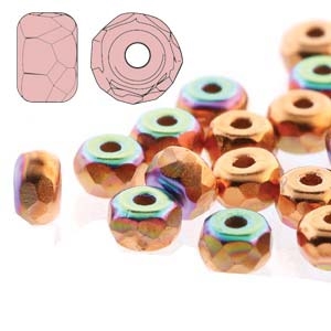 FPMS2300030-CPAB - 2x3mm Faceted Micro Spacers - Copper Plate AB - 25 Pieces