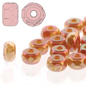 FPMS2302010-29123 - 2x3mm Faceted Micro Spacers - Full Apricot - 25 Pieces