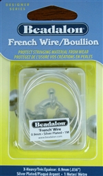 'French' Wire Silver Plated 1 Meter X-Heavy