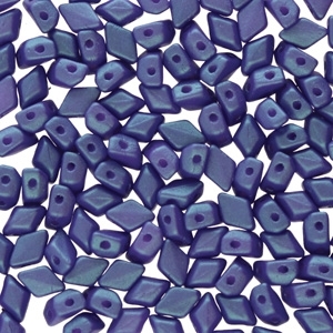 [ 4-2-F-2 ] GD6402010-24510 - Matubo Mini GemDuo Beads - 6x4mm - Tropical Blue Grape - 25 Count