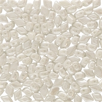 GD6403000-14400 - Matubo Mini GemDuo Beads - 6x4mm - Chalk White Luster - 25 Count