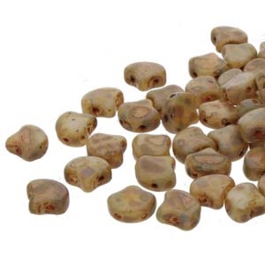 Ginko : GNK8701000-86805 - White Opal Dark Travertine - 25 Beads