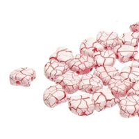 Ginko : GNK7802010-24602 - Ionic White/Red - 25 Beads
