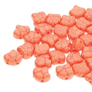 Ginko : GNK7802010-24608 - Ionic Orange/Dark Red - 25 Beads