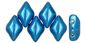 [ 6-1-A-1 ] GemDuo-06B03 - GemDuo 2-Hole Beads - 5x8mm - Saturated Metallic Nebulas Blue (8 Grams - Approx. 55 pcs)