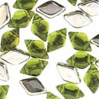 GemDuo-BL5023 - GemDuo 2-Hole Beads - 5x8mm - Backlit Olivine (approx 55 pcs)