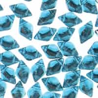 GemDuo-BL6002 - GemDuo 2-Hole Beads - 5x8mm - Backlit Aquamarine (approx 55 pcs)