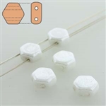 Czech 2-Hole 6mm Honeycomb Beads - HC-03000-14400 Chalk Luster - 25 Count