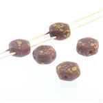 Czech 2-Hole 6mm Honeycomb Beads - HC-23020-94401 - Gold Splash Opaque Amethyst - 25 Count