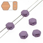 Czech 2-Hole 6mm Honeycomb Beads - HC-25012 Pastel Lilac - 25 Count