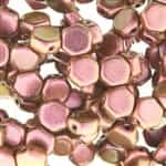 Czech 2-Hole 6mm Honeycomb Beads - HC-94100 - Motley Copper - 25 Count