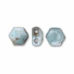 Czech 2-Hole 6mm Honeycomb Jewel Beads - HCJ-02010-65431 - Chalk Lazure Blue - 25 Count