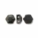 Czech 2-Hole 6mm Honeycomb Jewel Beads - HCJ-23980-14400 - Gunmetal - 25 Count